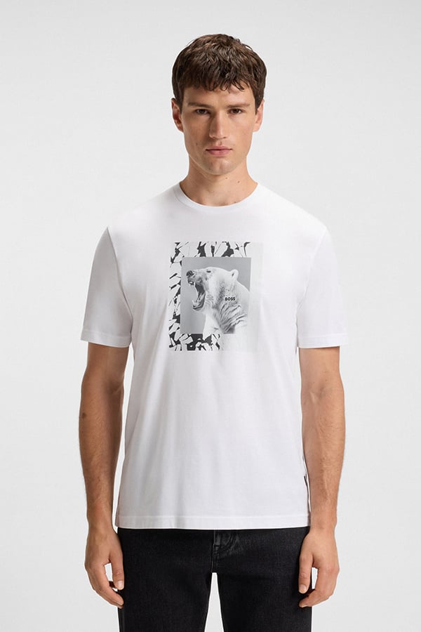 ΑΝΔΡΙΚΗ ΜΠΛΟΥΖΑ BOSS - 100 ΛΕΥΚΟ